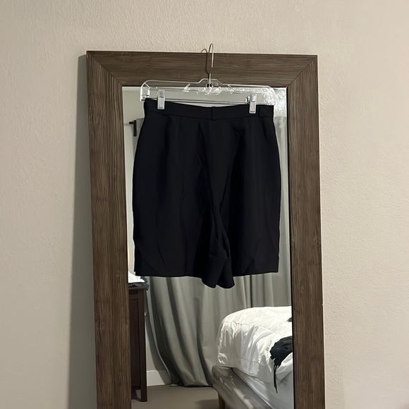 Vintage 100% Silk Navy Shorts - Picture 4 of 6